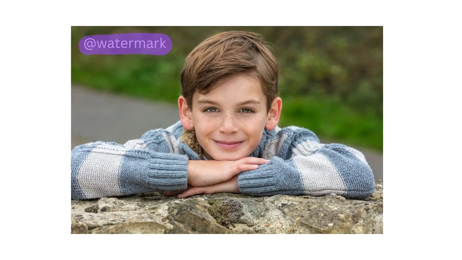 A boy leans on a rock, contemplating as the words "memory review" are displayed nearby.