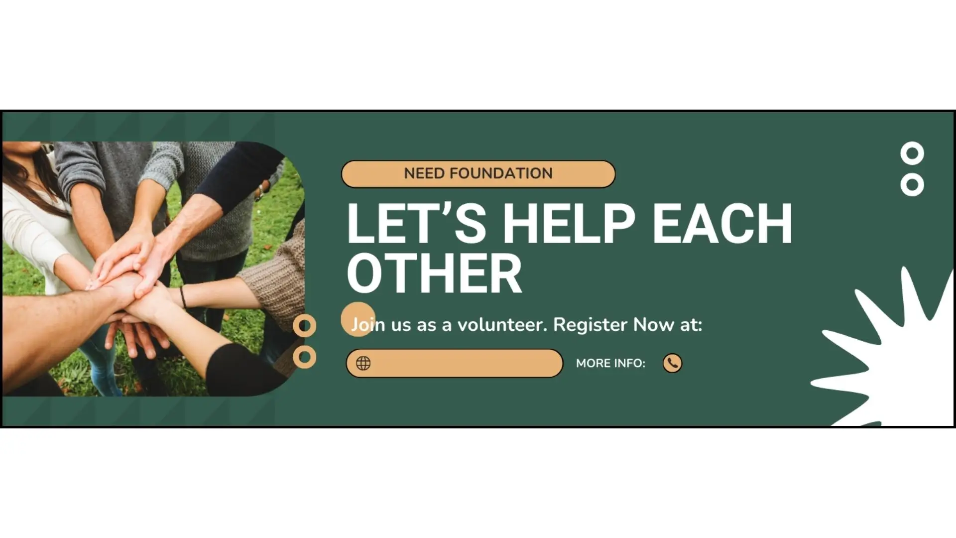 A donation form promoting mutual assistance and community support initiatives.