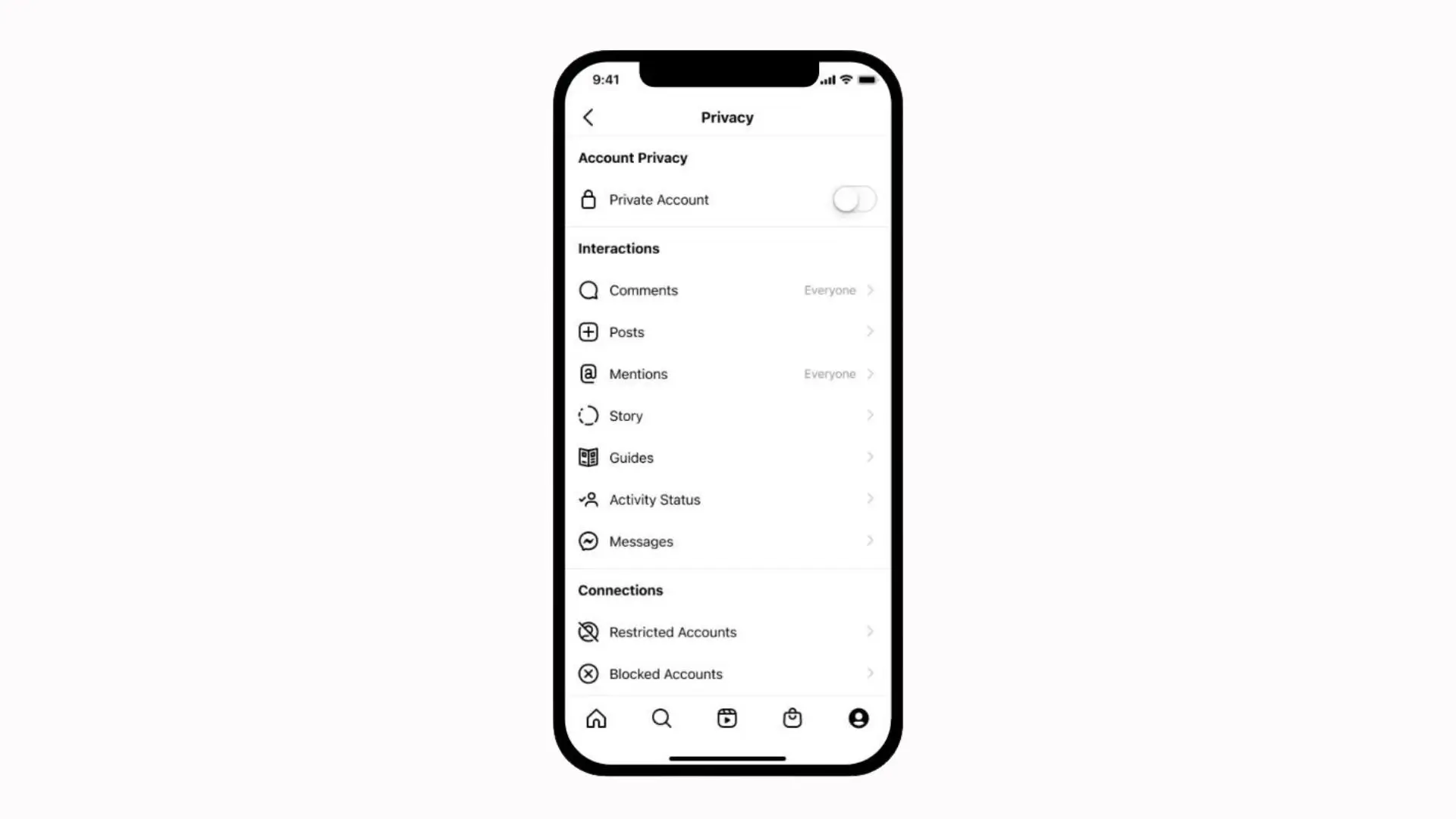 A black and white iPhone displaying its app menu on the screen, showcasing various app icons.
