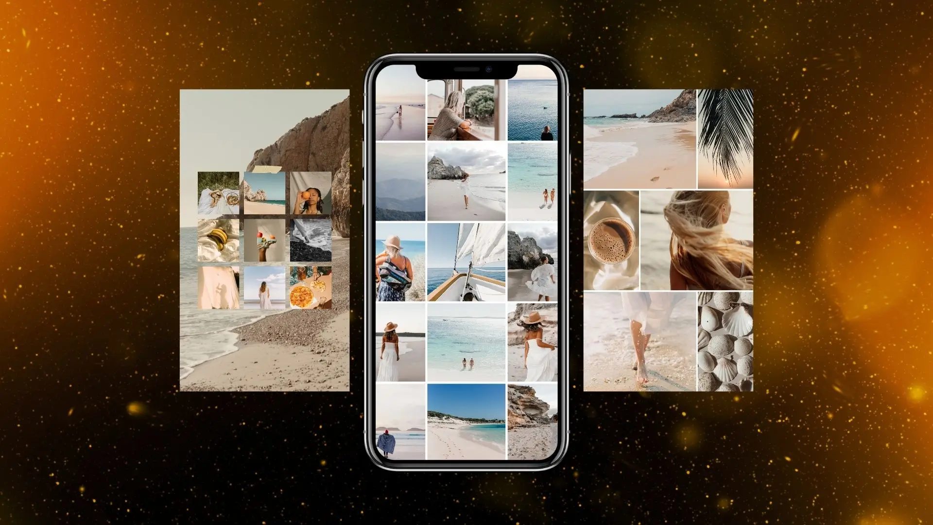 A smartphone displaying a vibrant gallery filled with various photos, showcasing memories and moments captured.