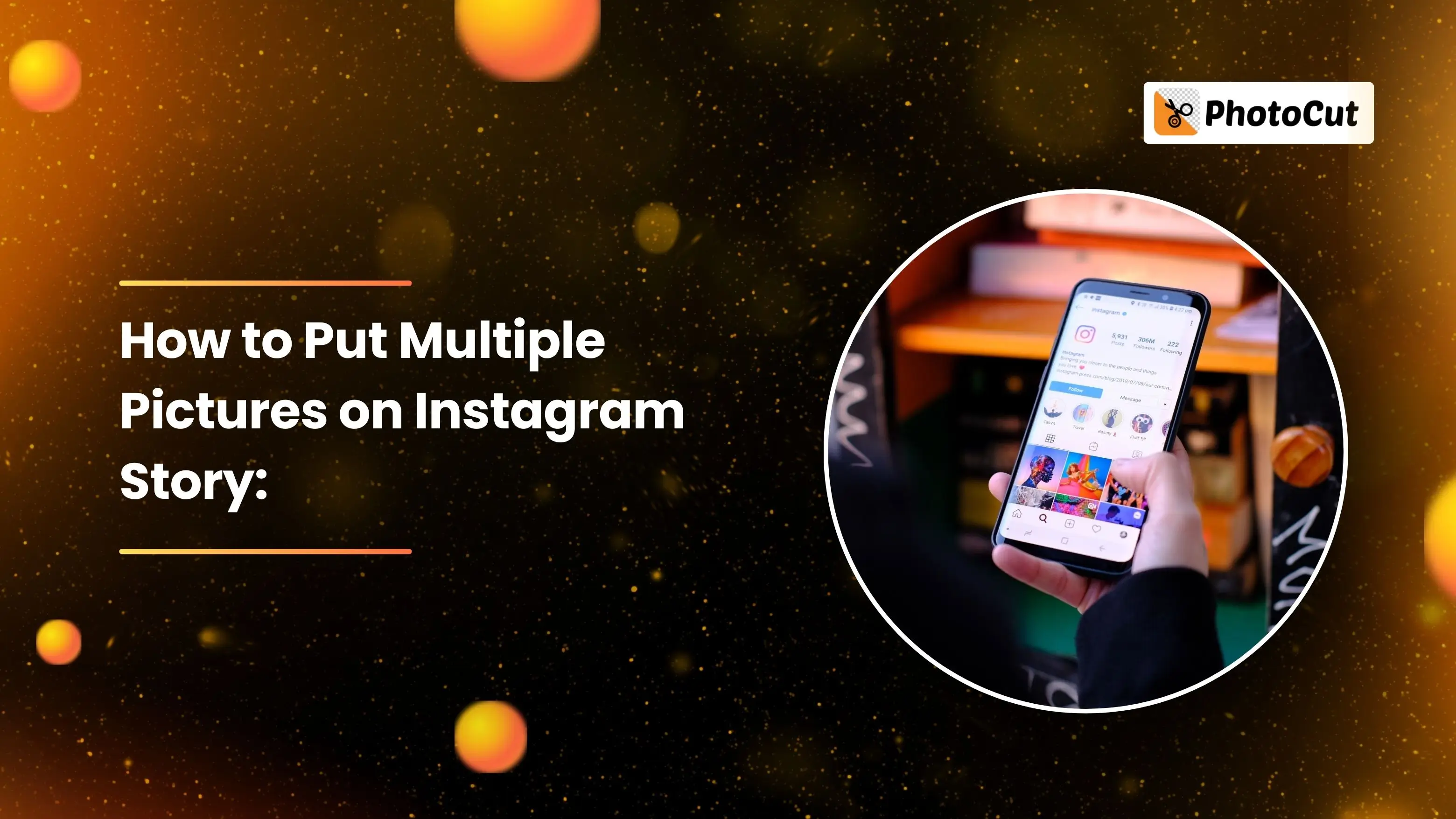 Visual instructions for uploading several pictures to an Instagram story, showcasing creative sharing techniques.