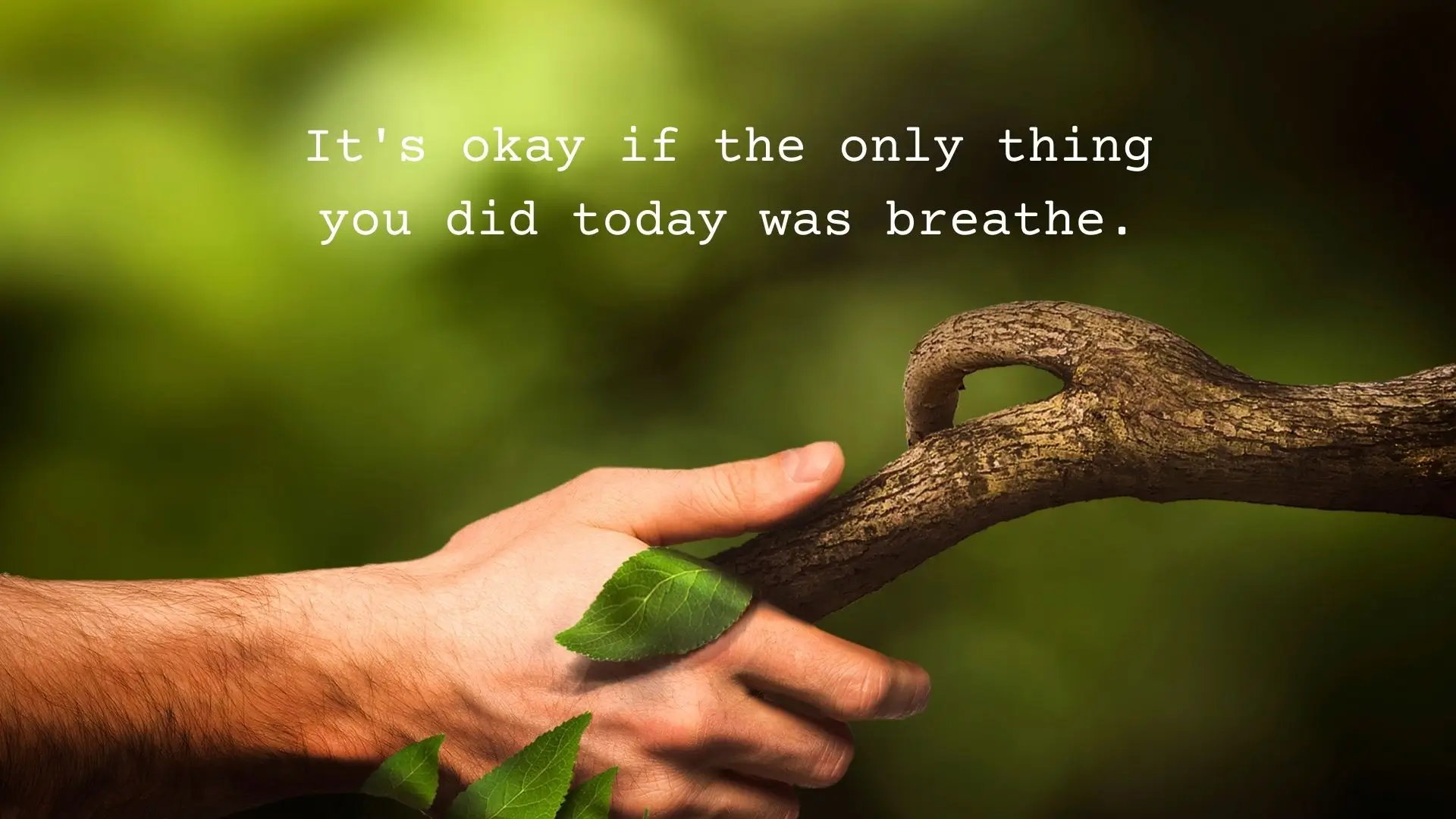 A serene image depicting a peaceful moment, emphasizing the importance of simply breathing and being present.