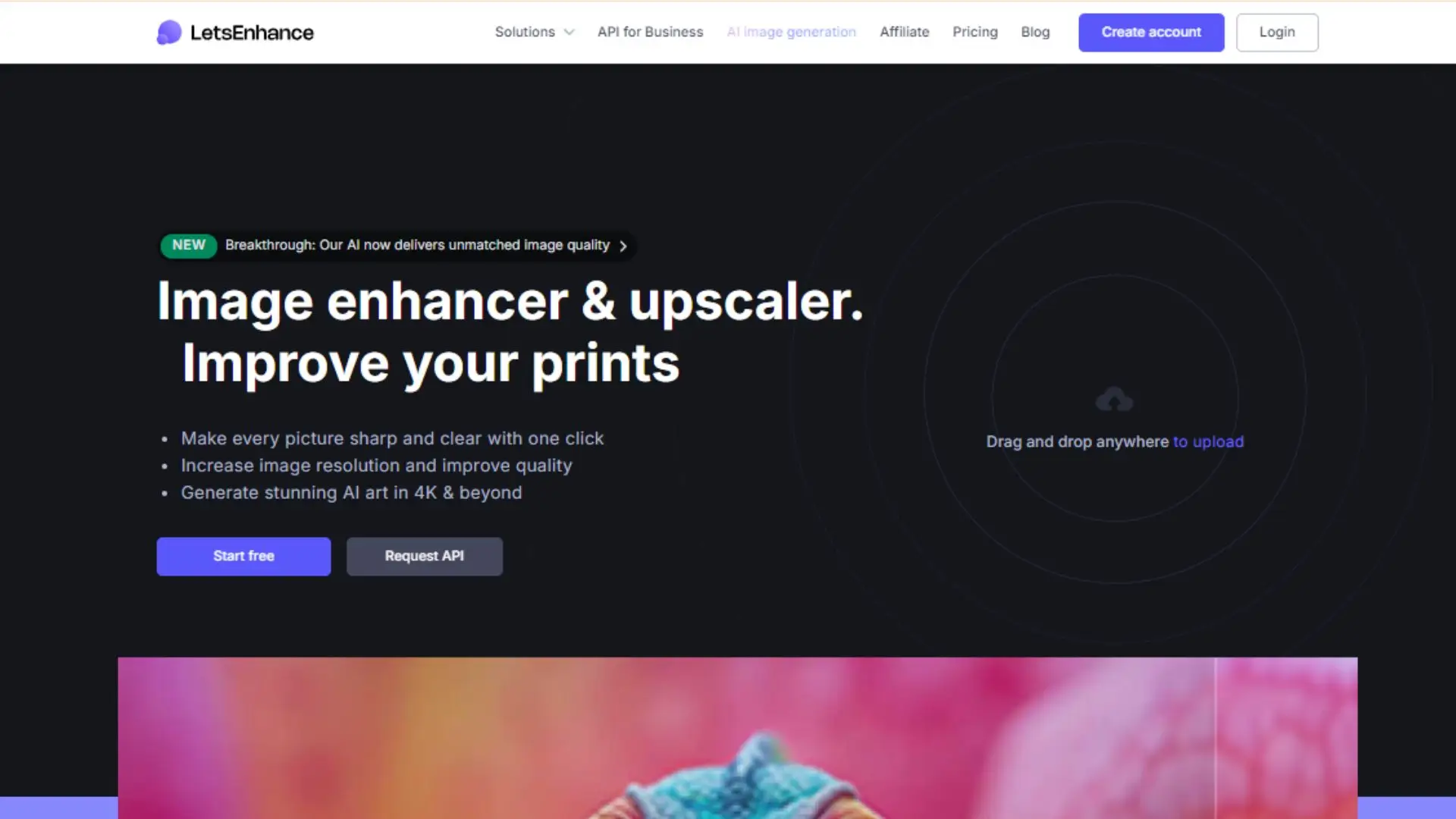 A sleek preview of the LetsEnhance theme showcasing its modern design and user-friendly interface.
