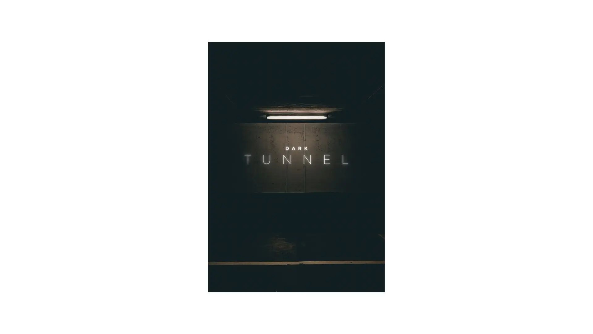 A dimly lit tunnel with stone walls, leading into darkness, evoking a sense of mystery and exploration.