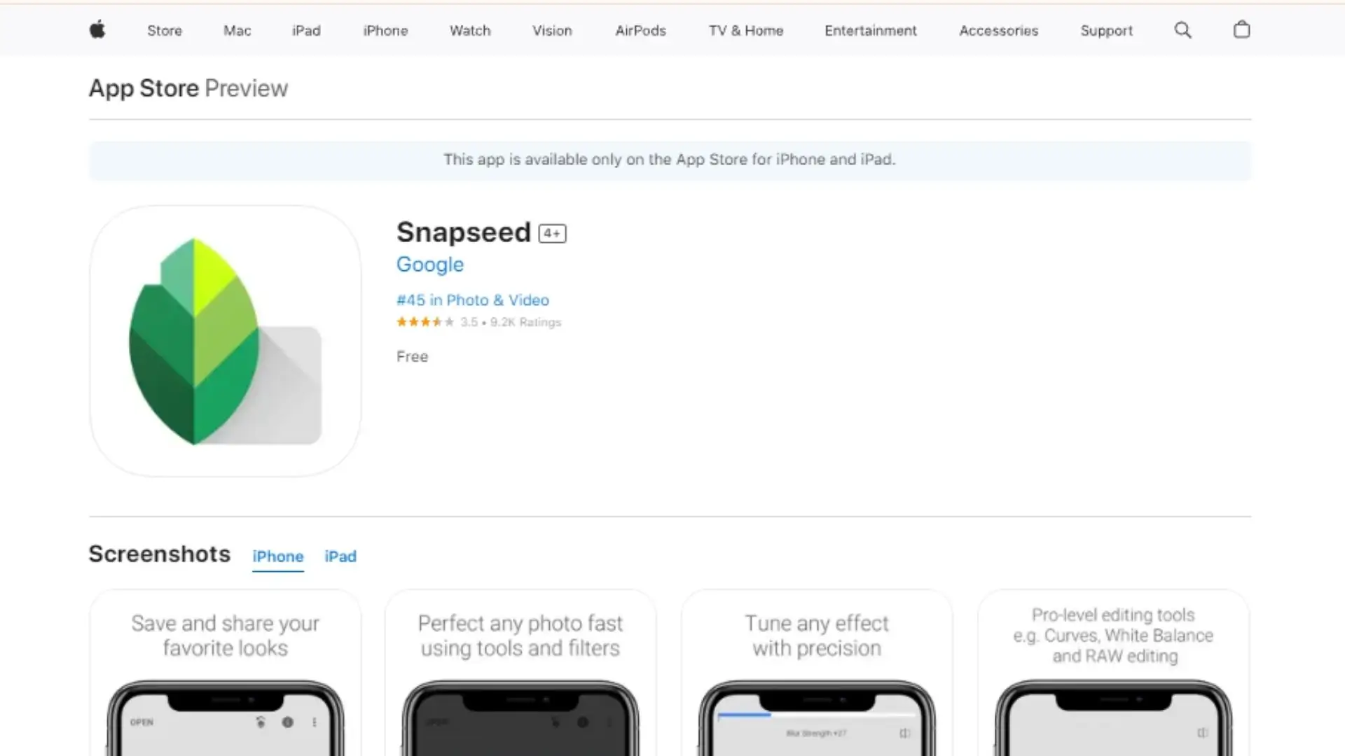 App Store page showcasing Snapchat with vibrant graphics and download options prominently displayed.