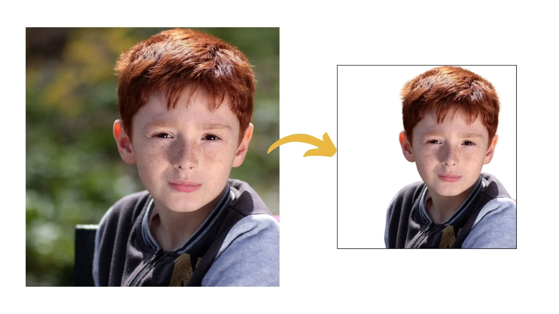 A boy with vibrant red hair smiles in a candid photo, showcasing his playful personality.