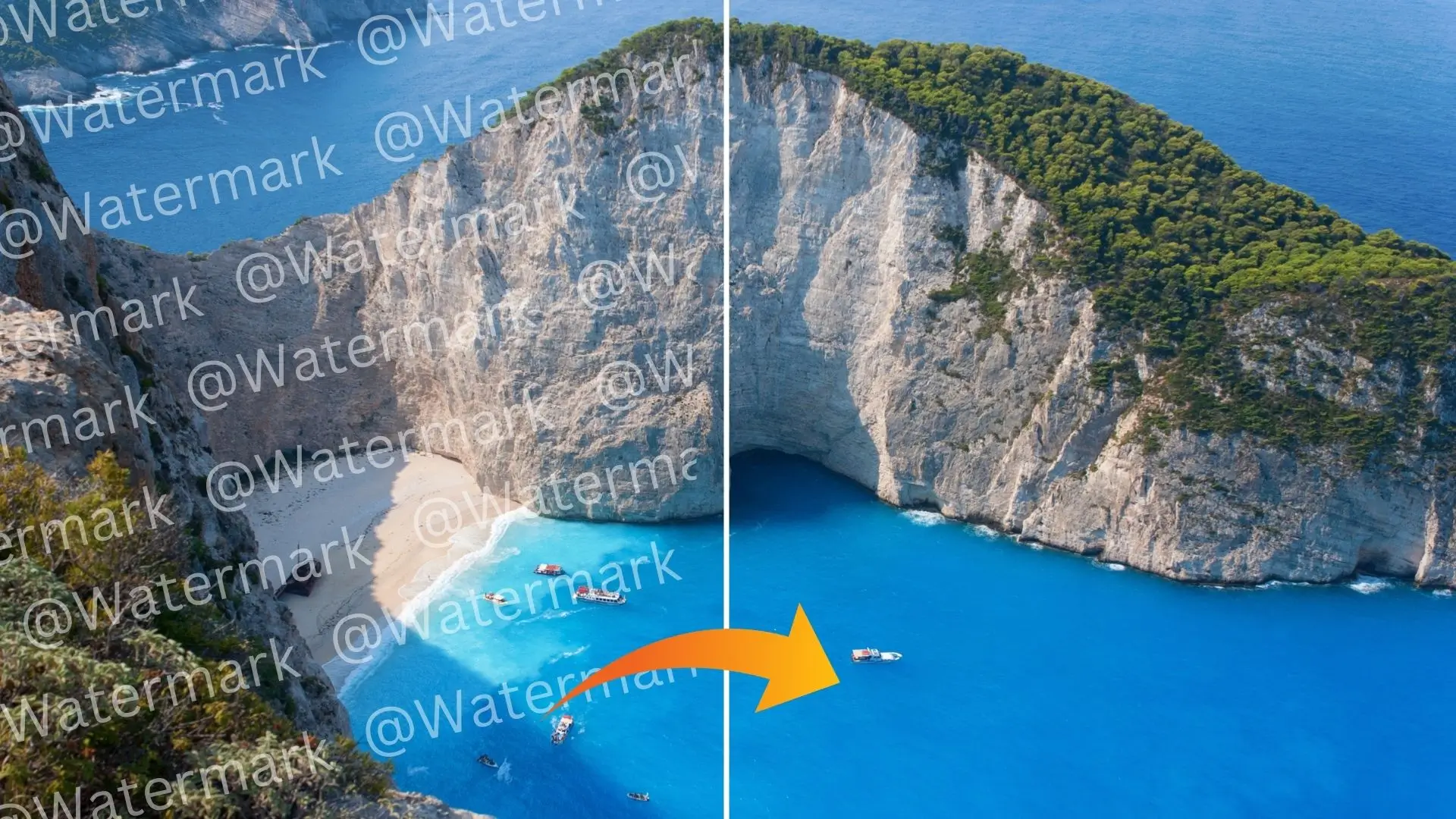 Get rid of watermarks from your images instantly with PhotoCut’s online watermark remover. Say goodbye to logos, stamps, etc. to make your pictures watermark-free.