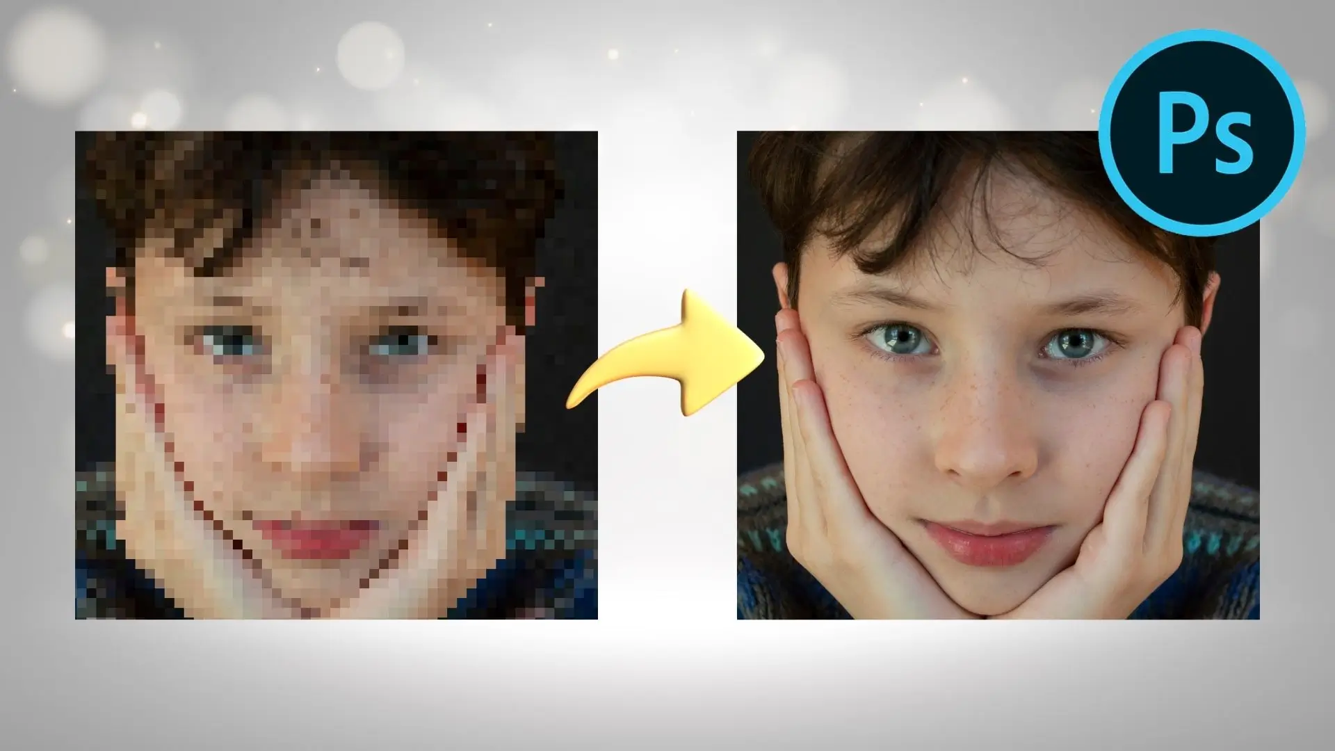 A boy's face digitally edited onto a different image, showcasing creative photo manipulation techniques.