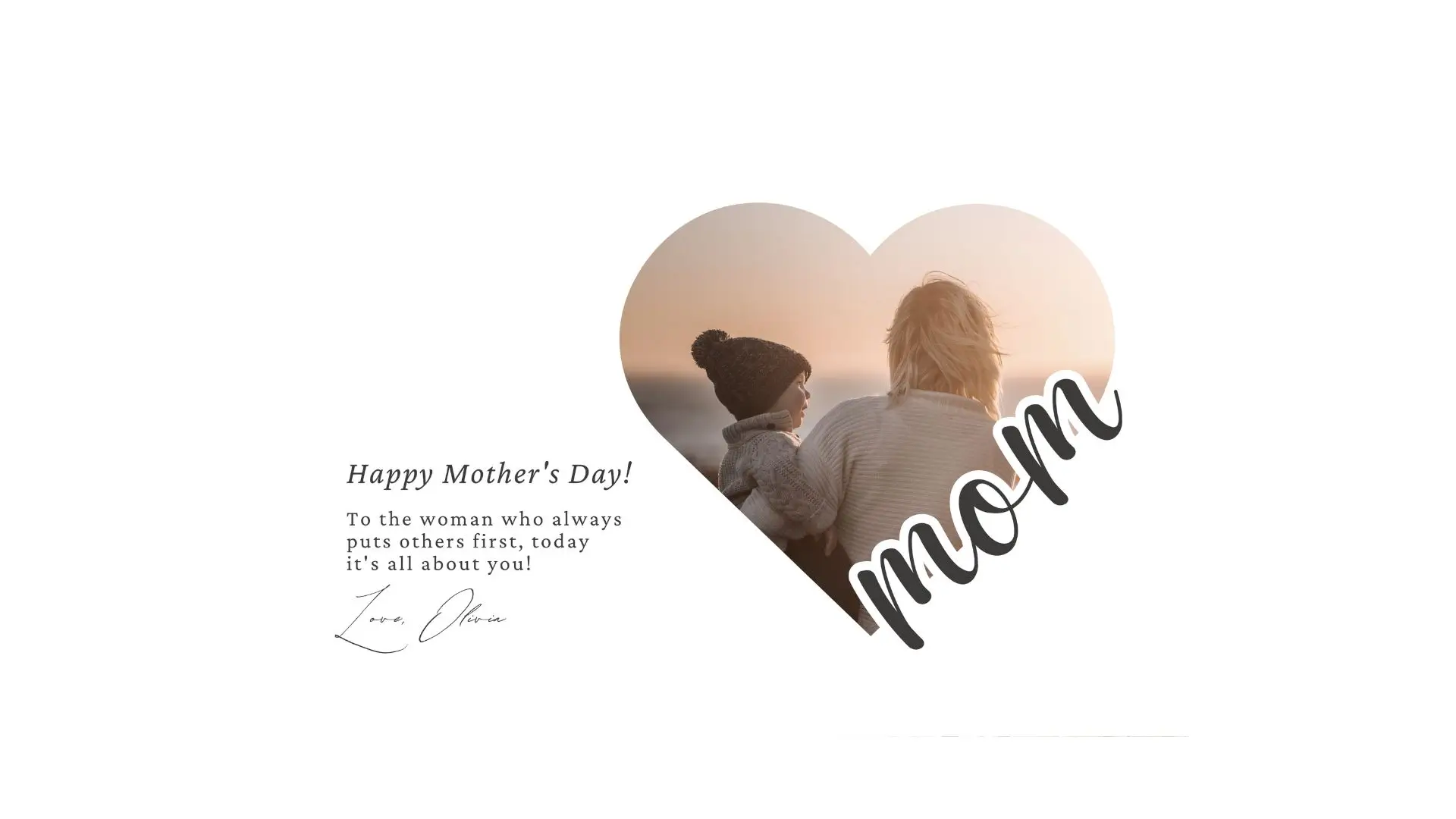 A customizable Mother's Day card template featuring floral designs and heartfelt messages for personal touches.