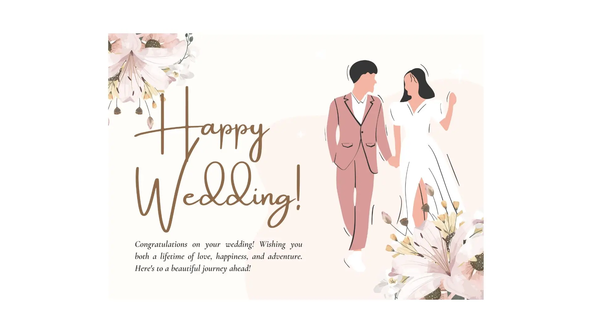 A joyful wedding card featuring elegant designs and heartfelt messages celebrating love and union.