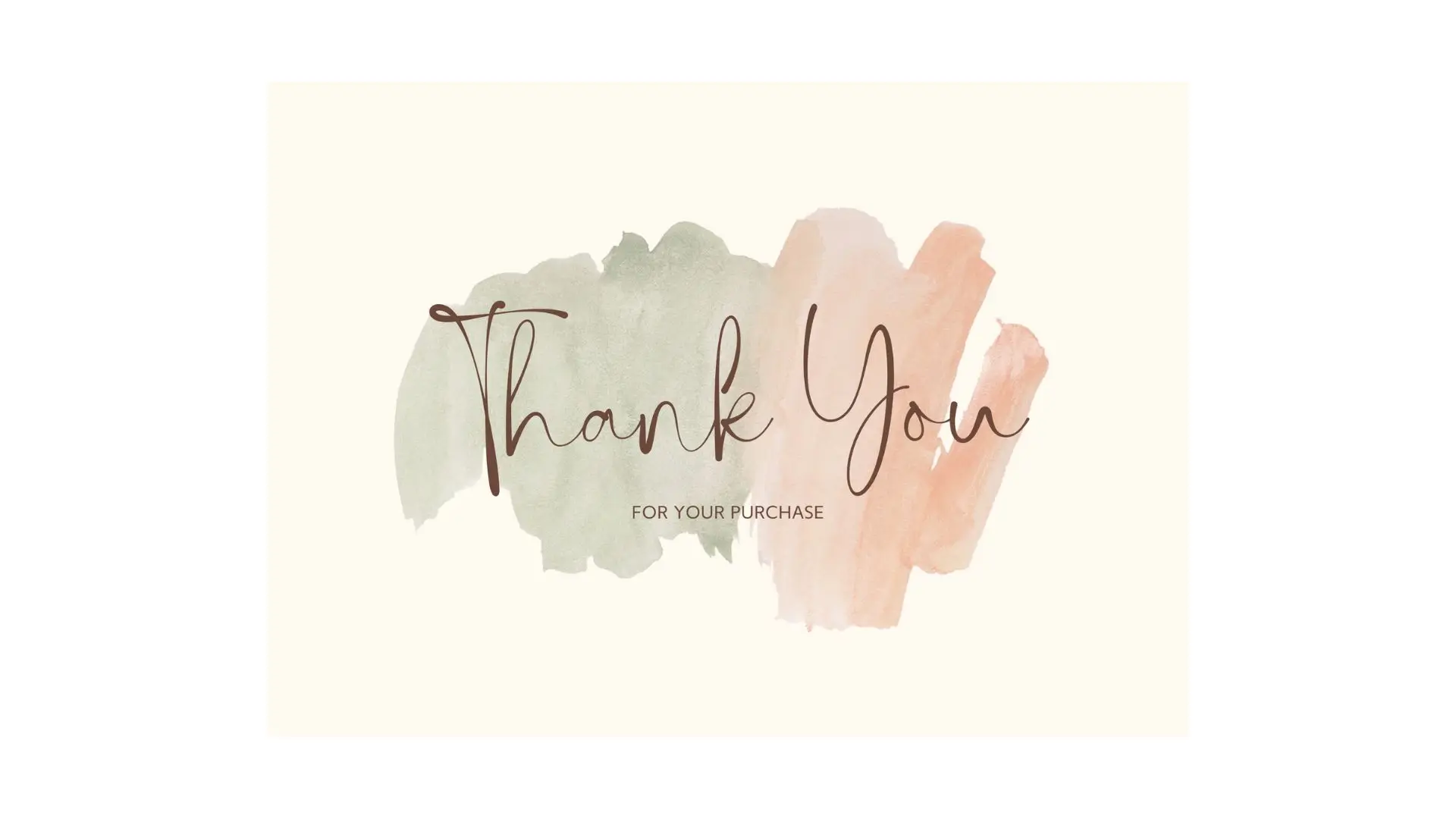 Thank you card featuring elegant watercolor brush strokes in soft, blended colors, conveying gratitude and appreciation.