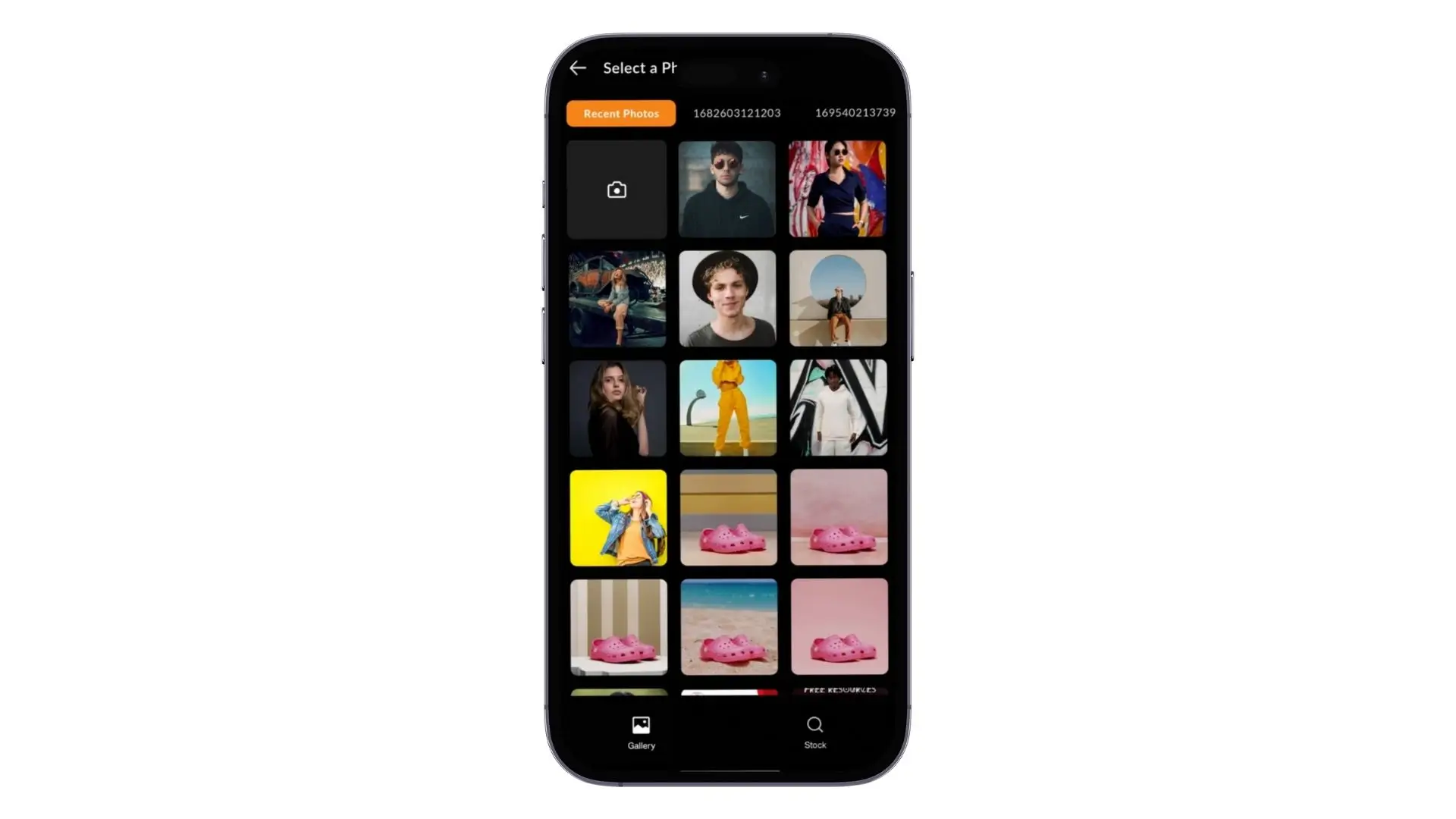 A smartphone displaying a vibrant gallery filled with various photos, showcasing memories and moments captured.