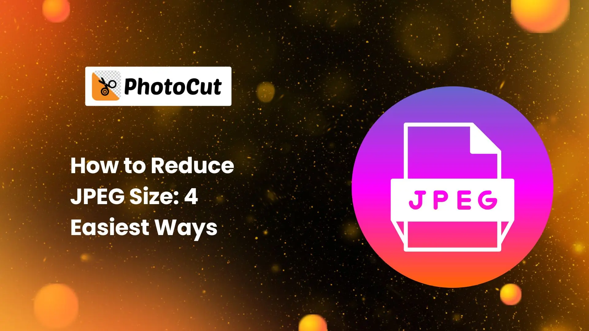 Image illustrating four simple methods to reduce JPG file size effectively and efficiently.