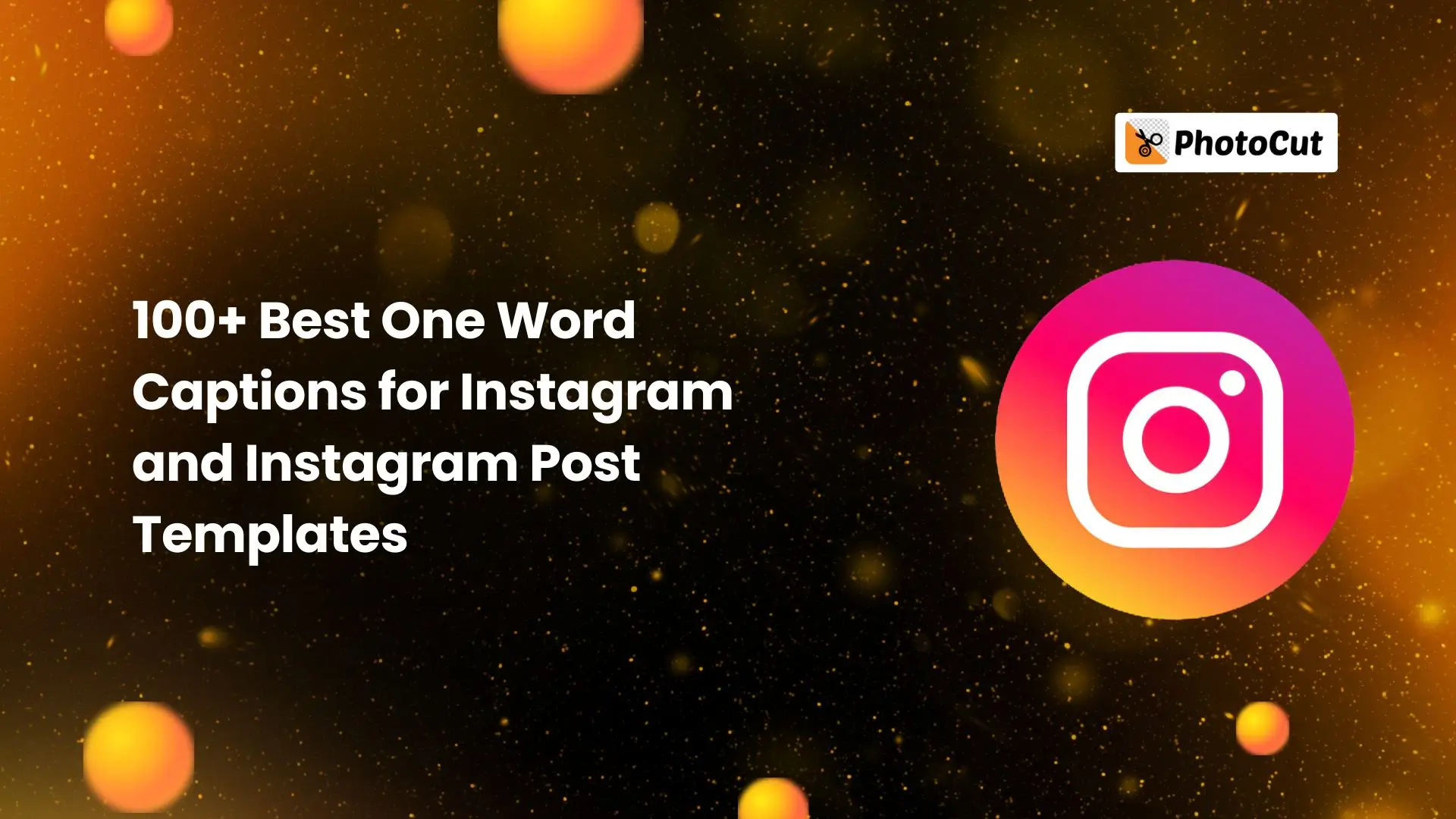 A collection of one-word captions and Instagram post templates for enhancing social media engagement.