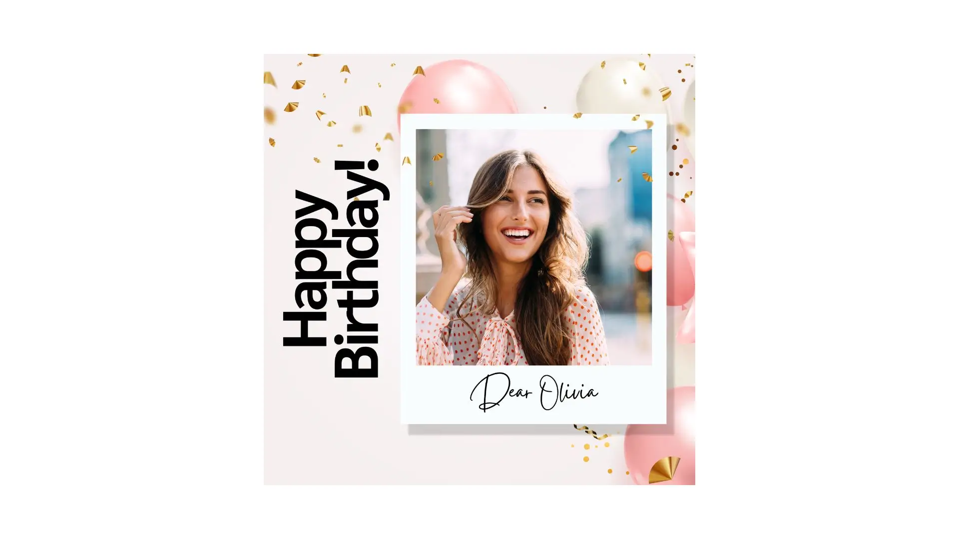 A cheerful birthday photo card featuring vibrant colors and festive decorations, perfect for celebrating a special day.