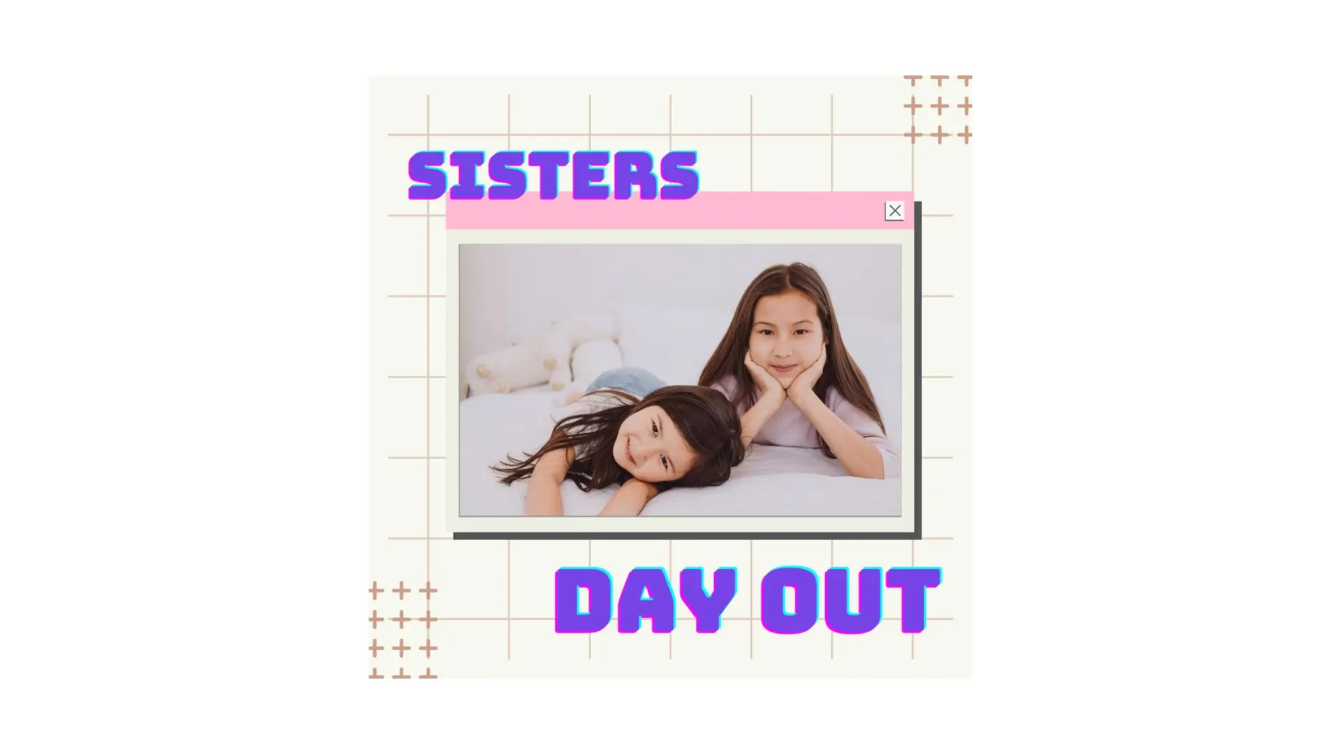 Two sisters enjoying a day out together, smiling and sharing a joyful moment in a vibrant outdoor setting.
