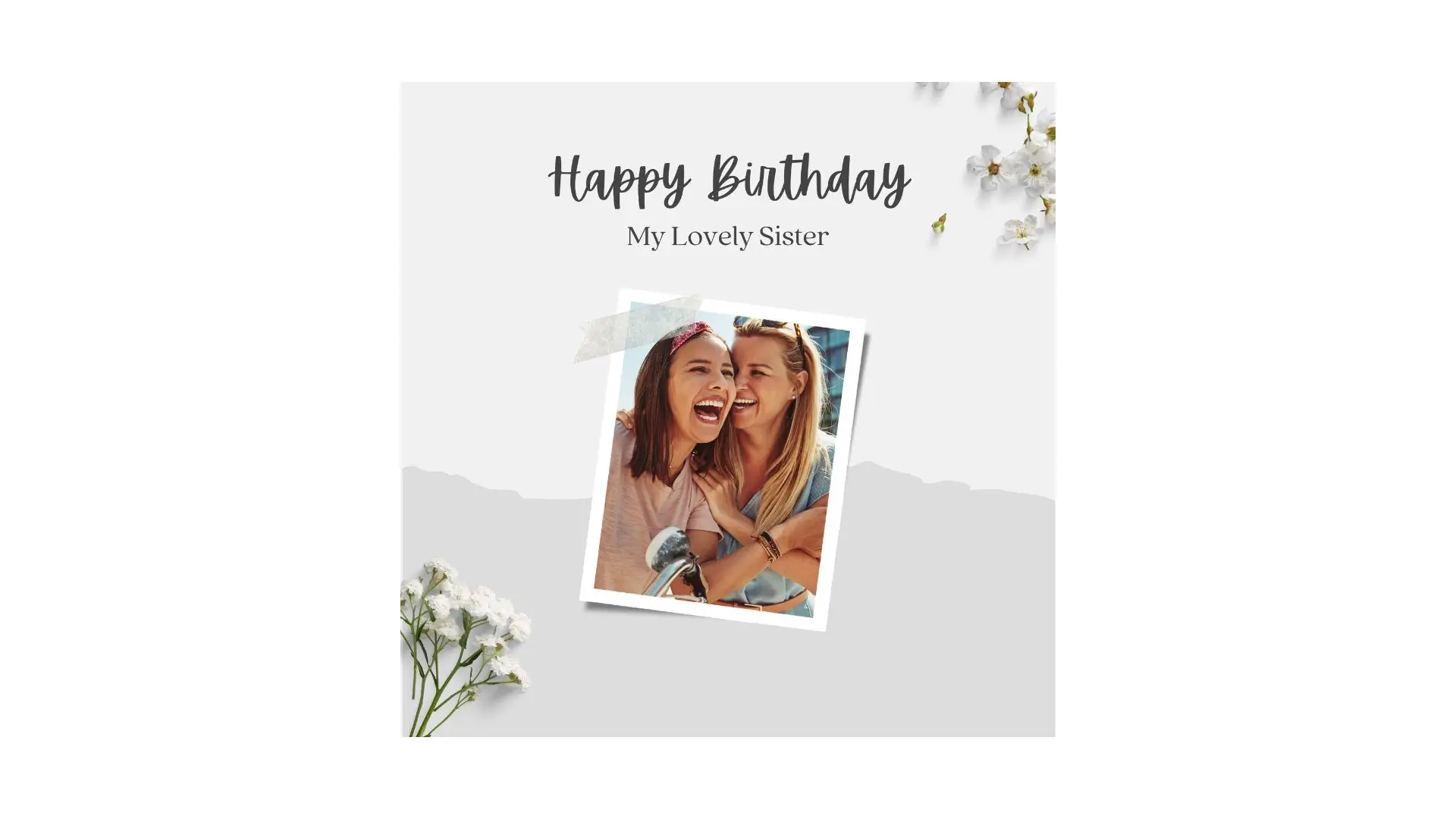 A cheerful birthday photo card featuring vibrant colors and festive decorations, perfect for celebrating a special day.