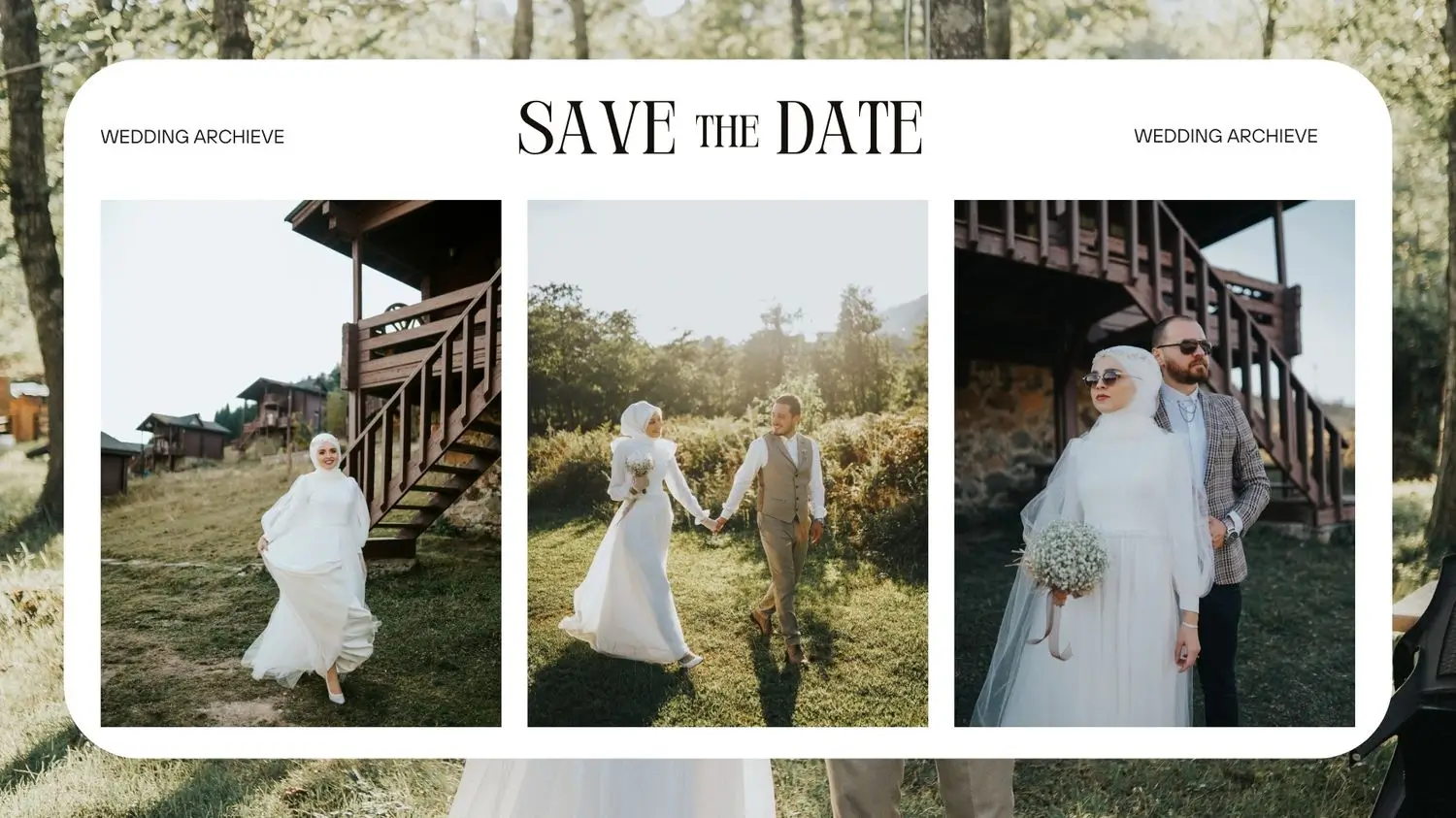Elegant save the date template featuring a modern design with space for event details and a stylish background.