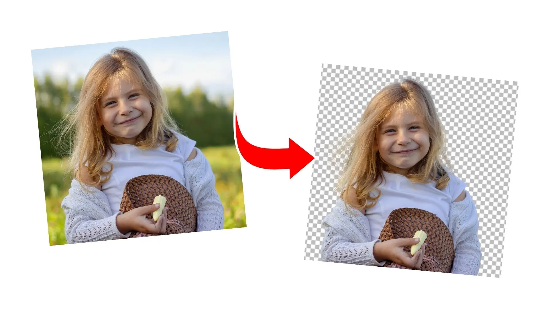 A girl gently holds a bird in her hand, with an artistic edit enhancing the image's colors and details.