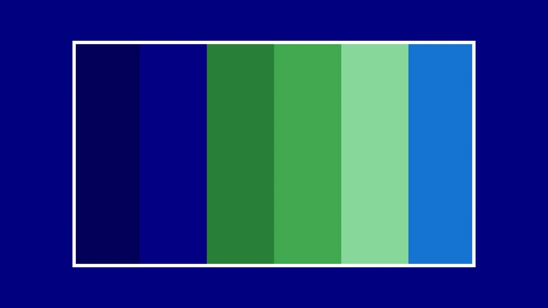 A square featuring a harmonious blend of blue and green hues, creating a visually appealing color palette.