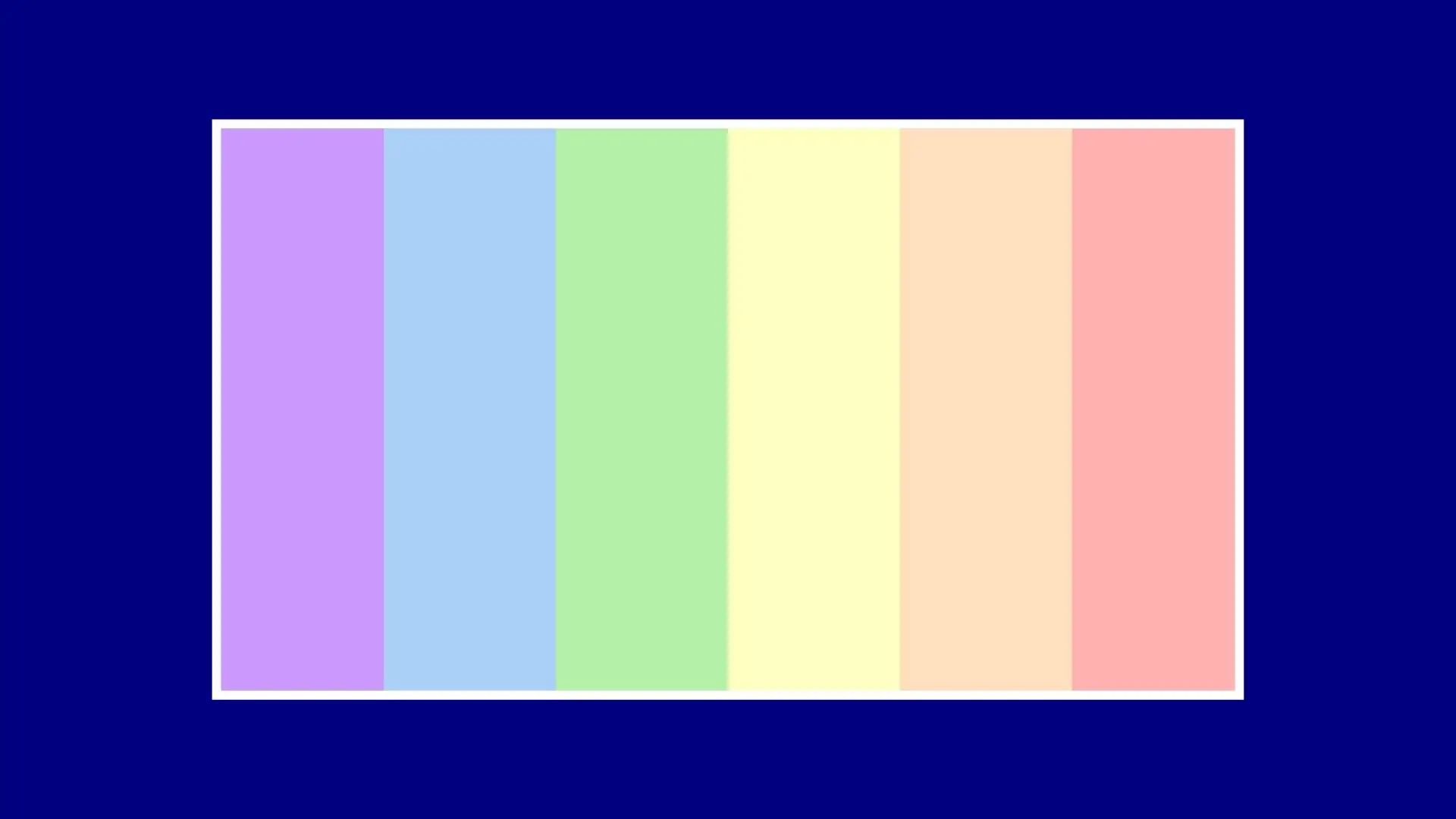 A vibrant rainbow-colored square set against a calming blue background, creating a striking visual contrast.