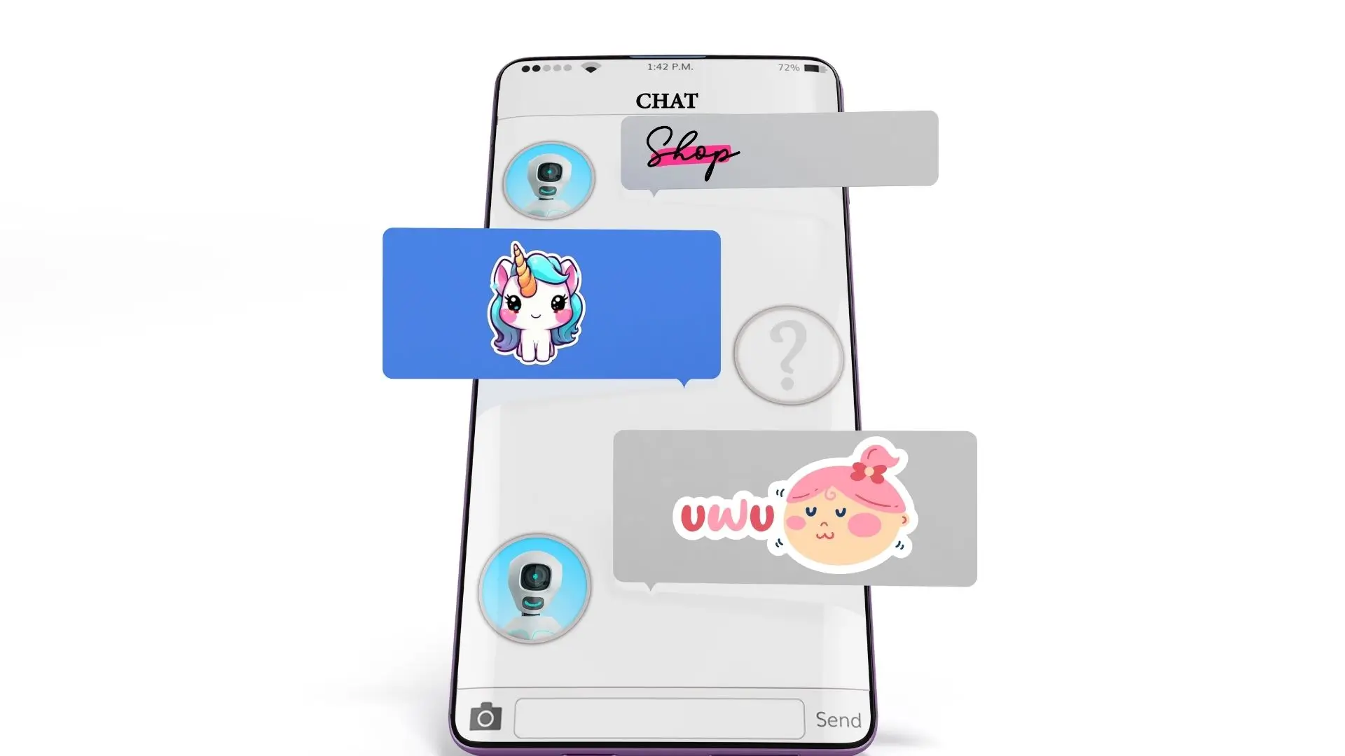 A phone adorned with various colorful stickers, showcasing a playful and personalized design.