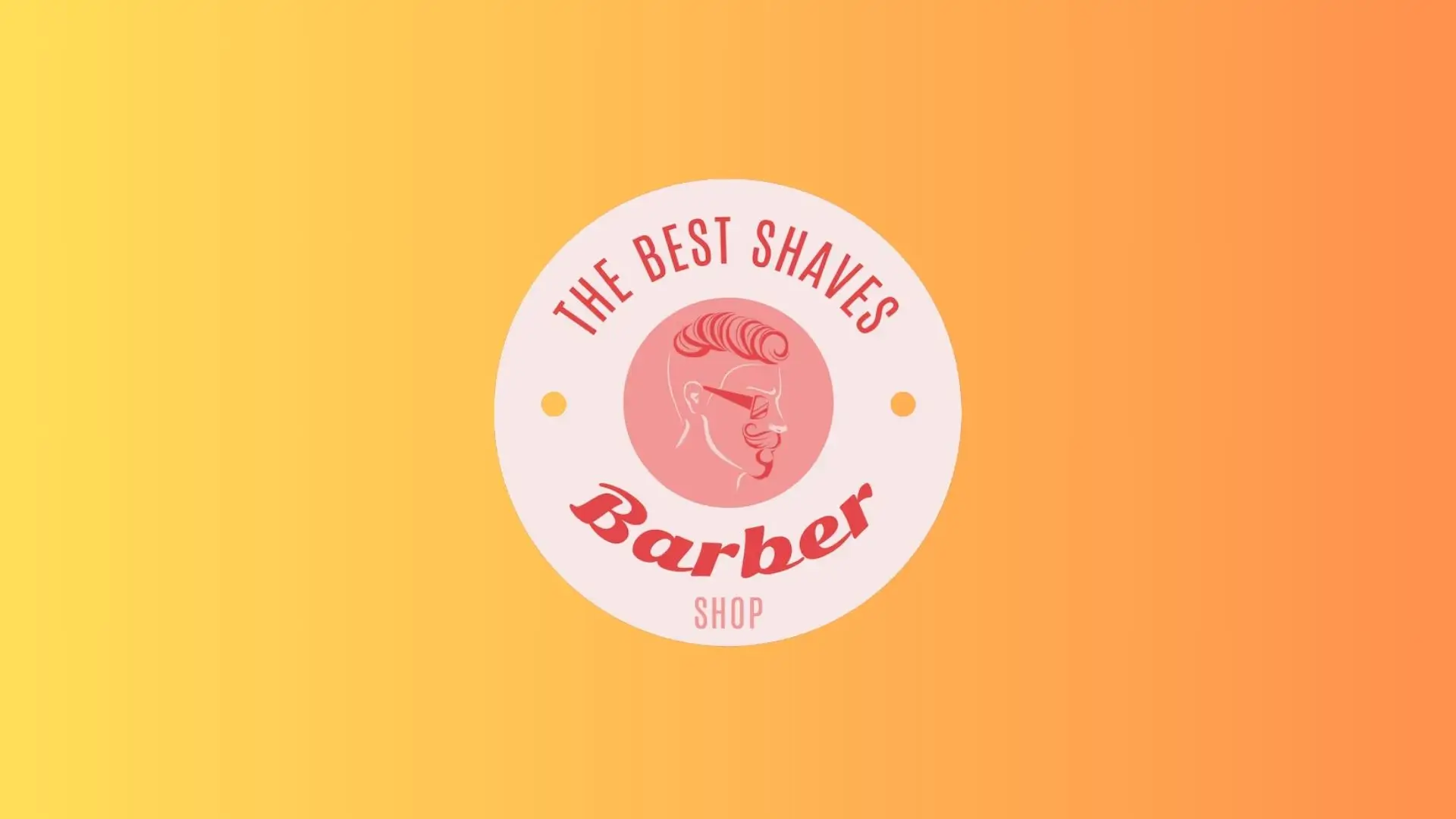 Logo design featuring a classic barber pole and scissors, symbolizing the best shave services offered by the barber.