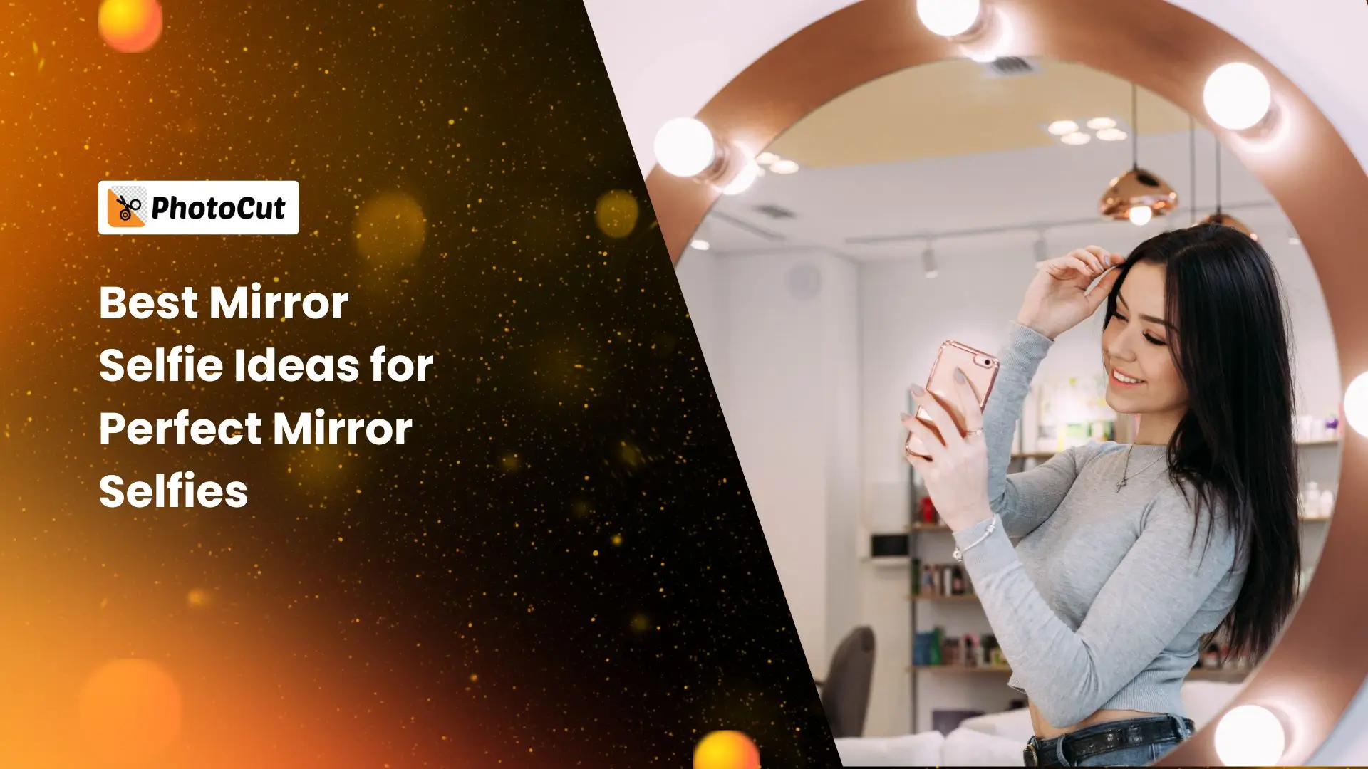 A collection of creative mirror selfie ideas showcasing various poses and styles for the perfect mirror series.