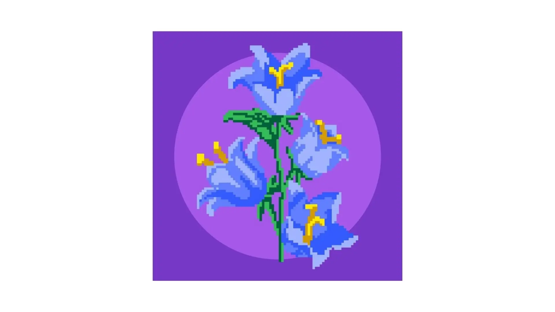 A vibrant purple flower adorned with delicate blue flowers, showcasing a beautiful contrast in colors.