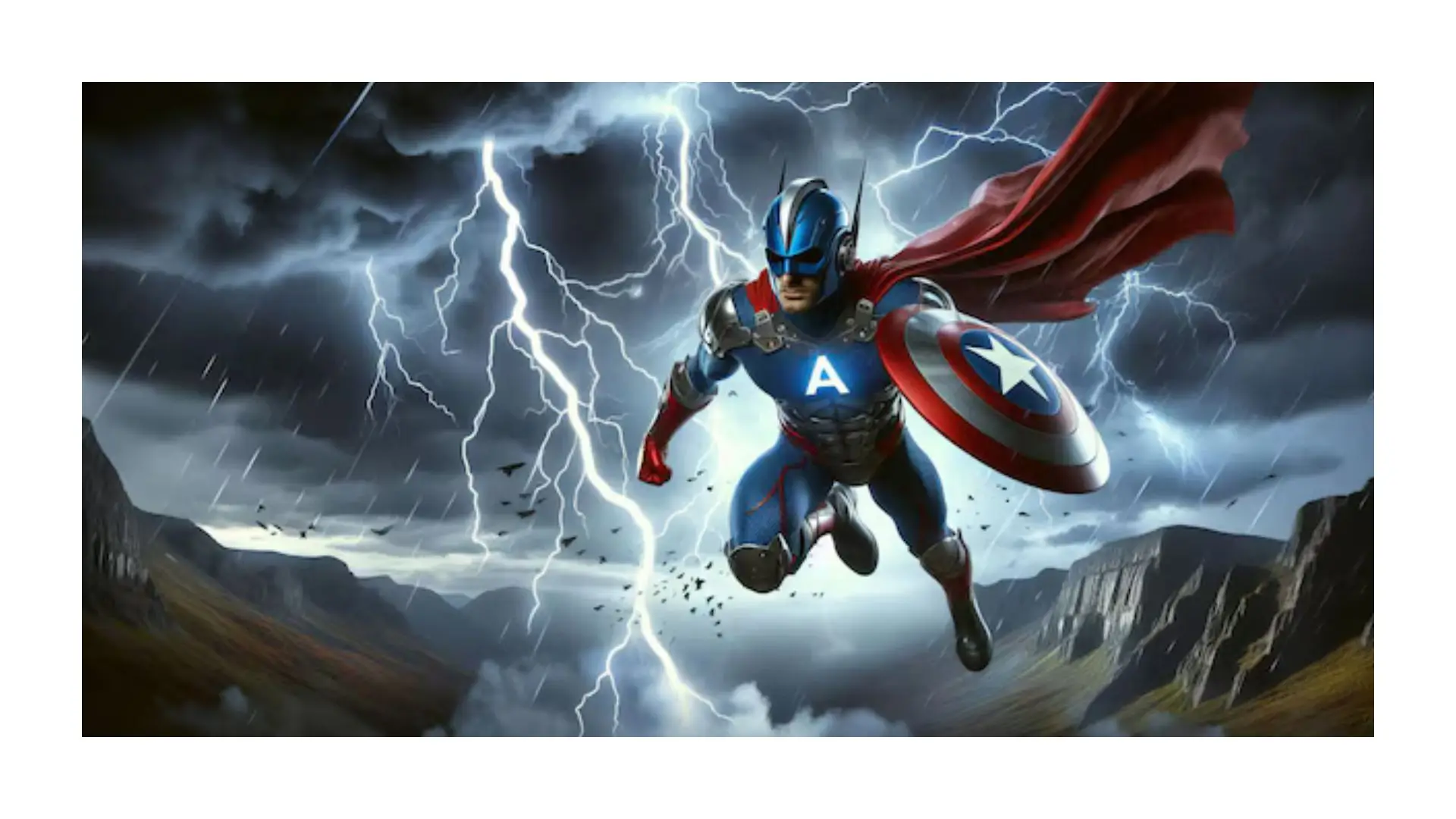 Captain America wallpaper featuring the iconic superhero in a dynamic pose against a vibrant background.