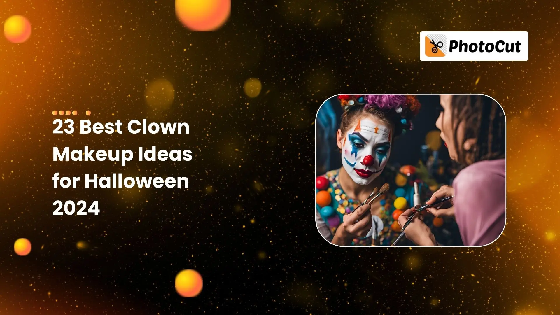 Creative clown makeup ideas for Halloween 2024 featuring vibrant colors and unique designs for a spooky look.
