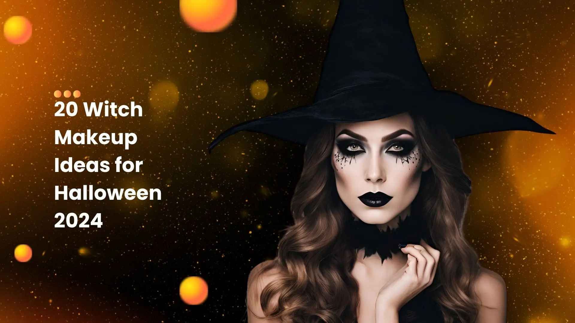 A collage showcasing 20 creative witch makeup ideas for Halloween 2024, featuring various styles and color palettes.