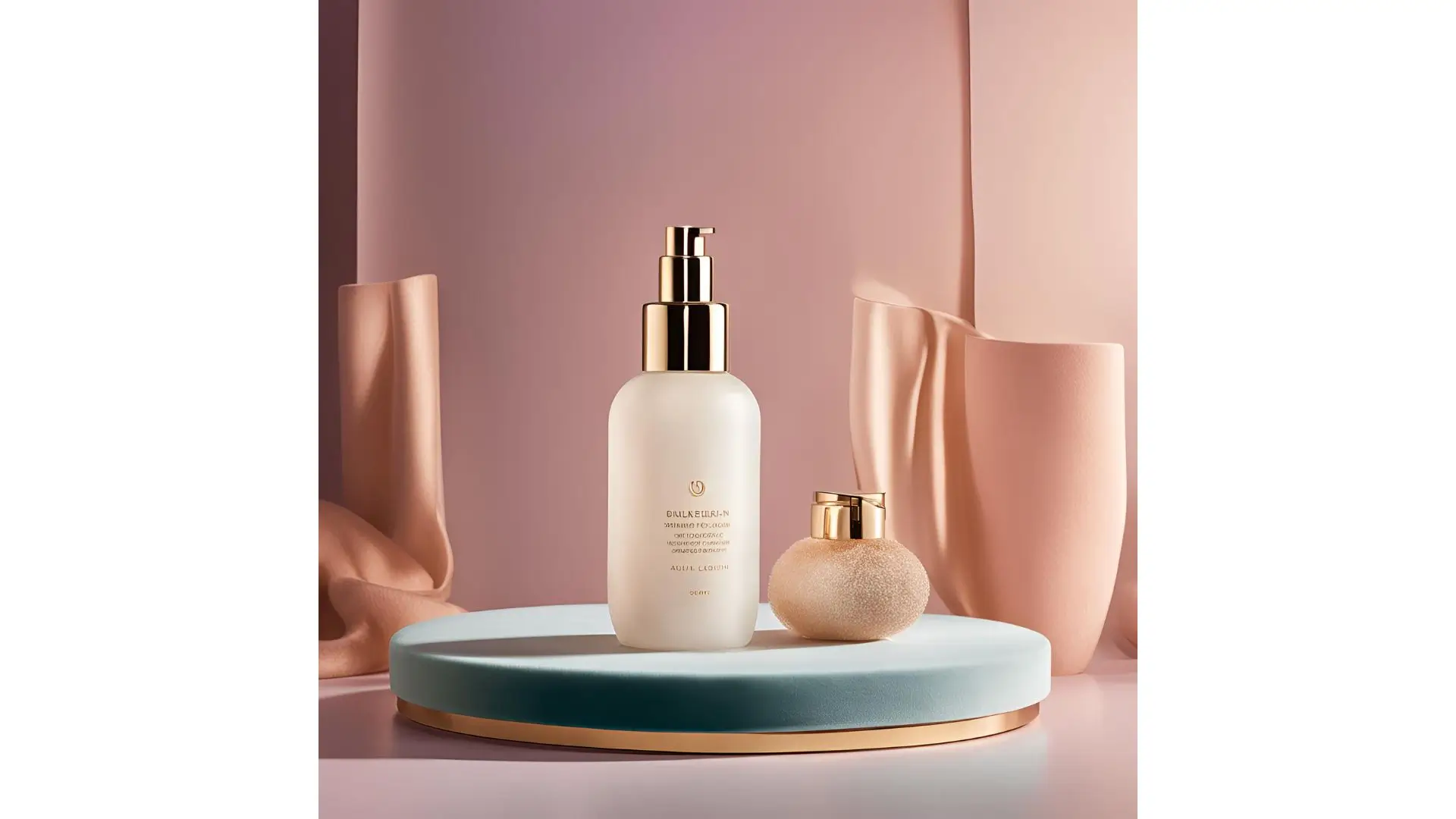 A bottle of perfume beside a bottle of body lotion, elegantly displayed on a soft, neutral background.