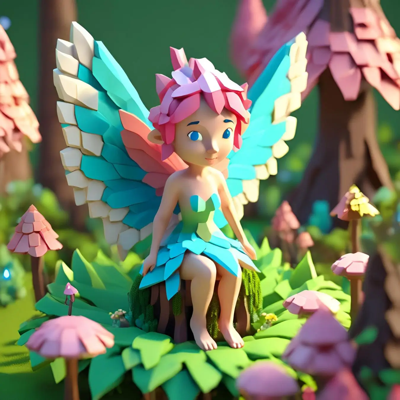 A 3D picture of a fairy.
