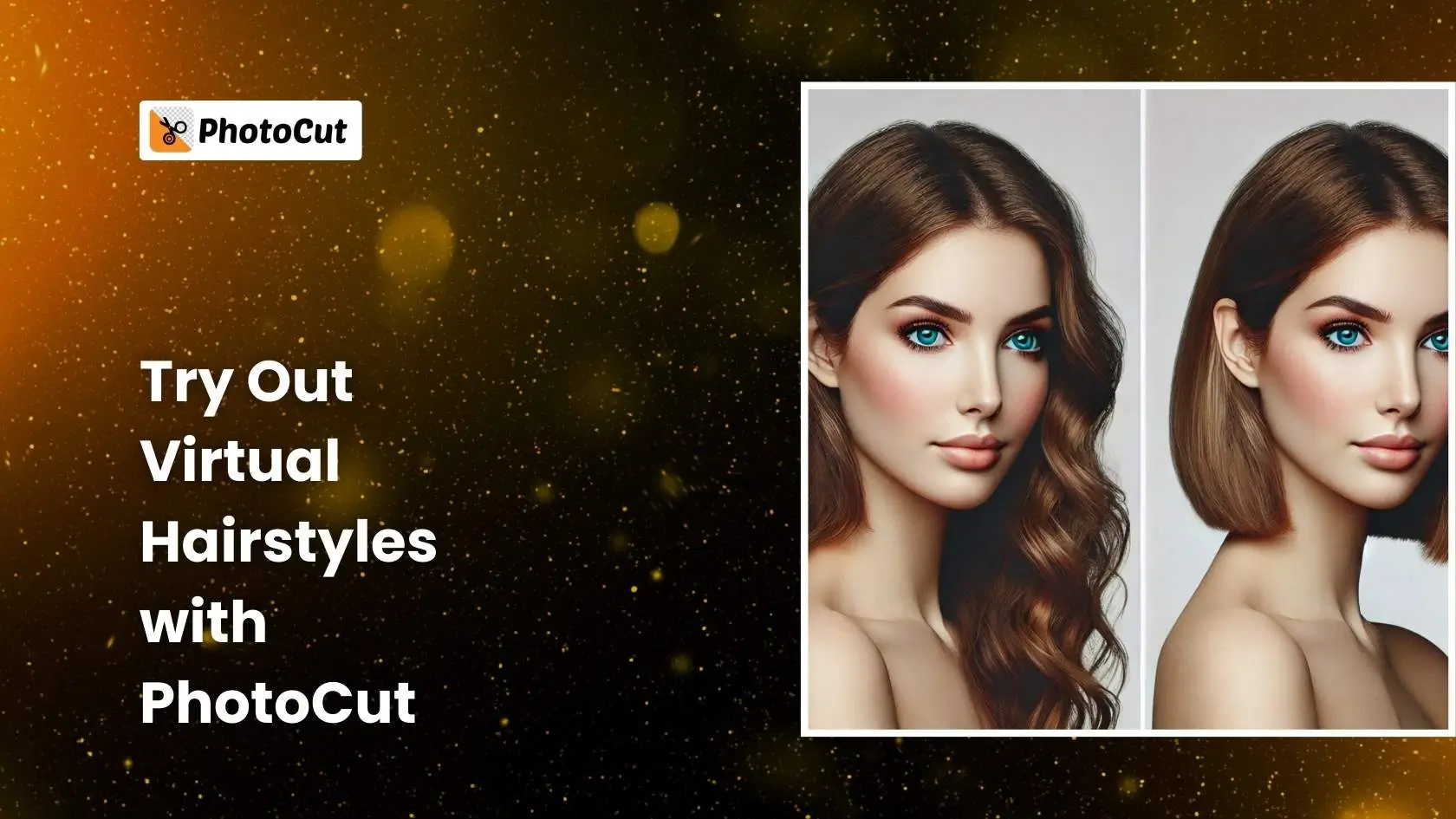 Two women experimenting with virtual hairstyles using PhotoCut, showcasing creativity and style options.