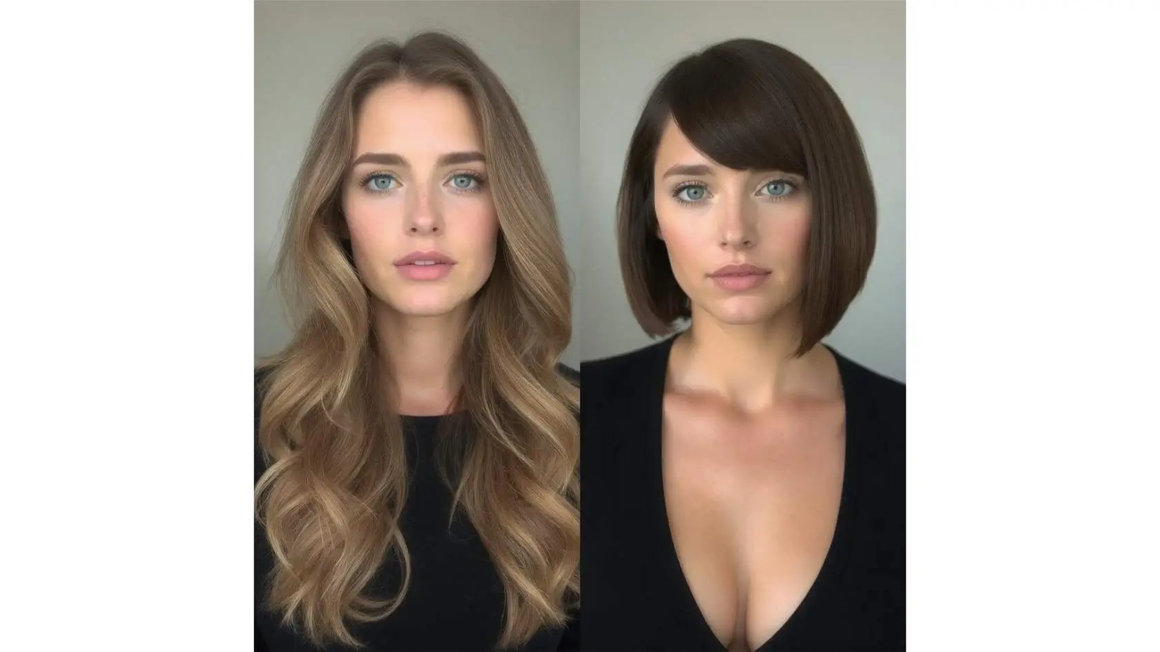 Two women with distinct hair colors and styles, showcasing diversity in appearance and personal expression.