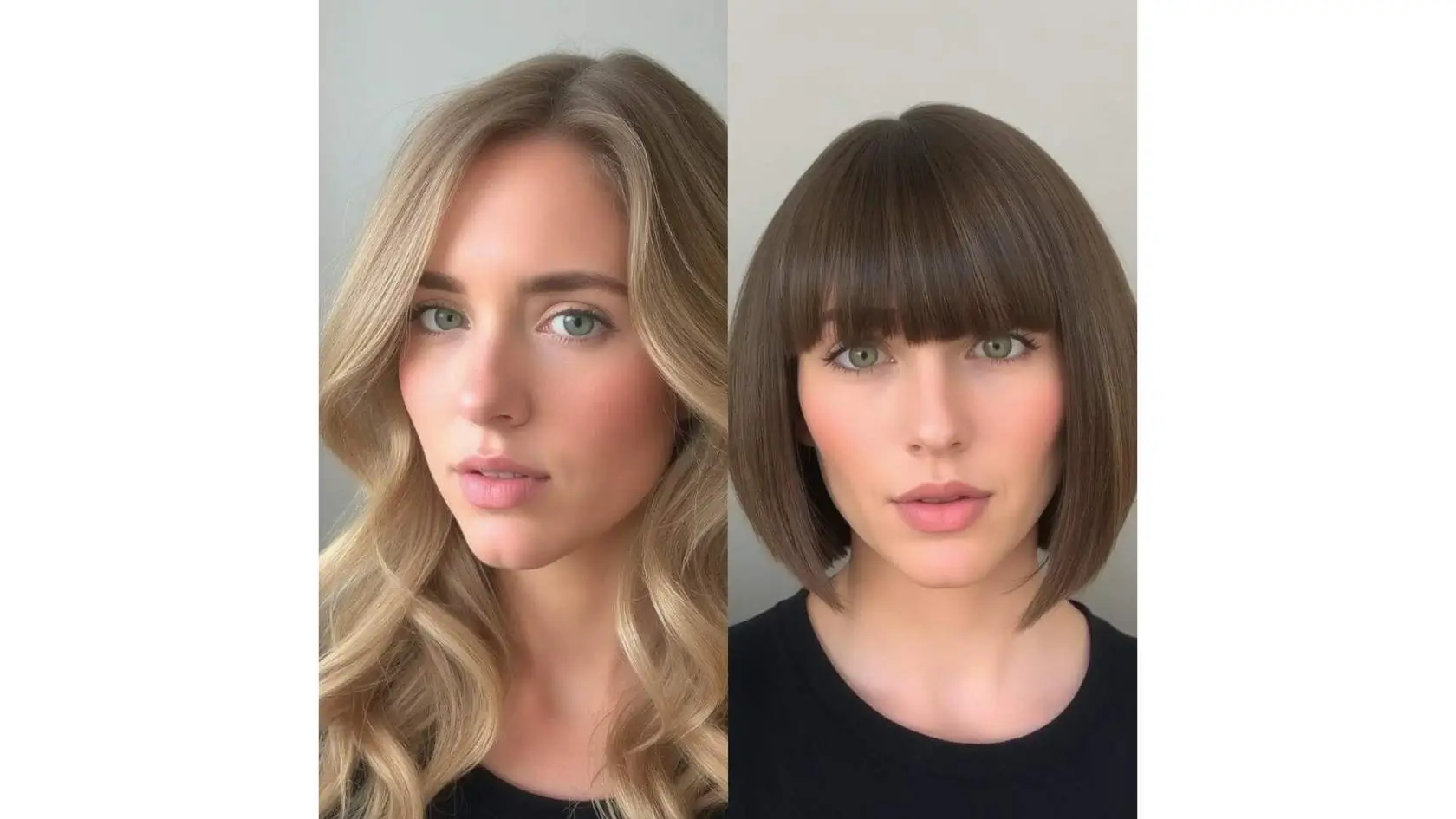 Two women with distinct hair colors and styles, showcasing diversity in appearance and personal expression.