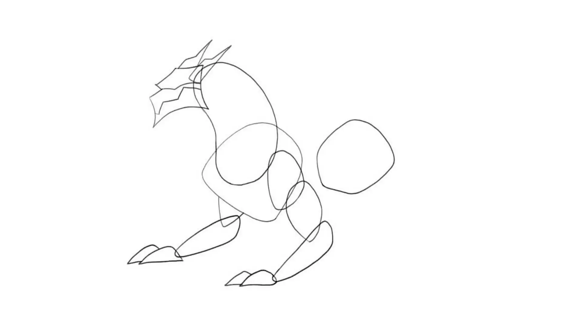 Visual tutorial on drawing a dragon, featuring sequential steps to create a detailed dragon illustration.