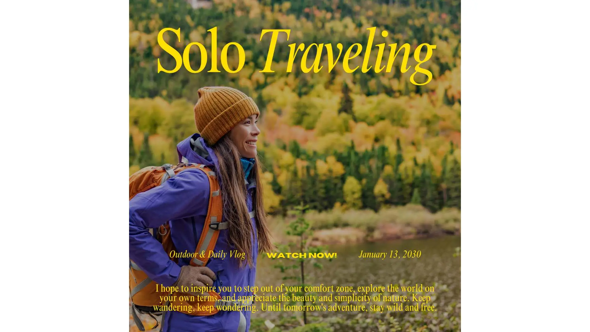 A travel guide exploring a scenic destination, showcasing the essence of solo travel and adventure.