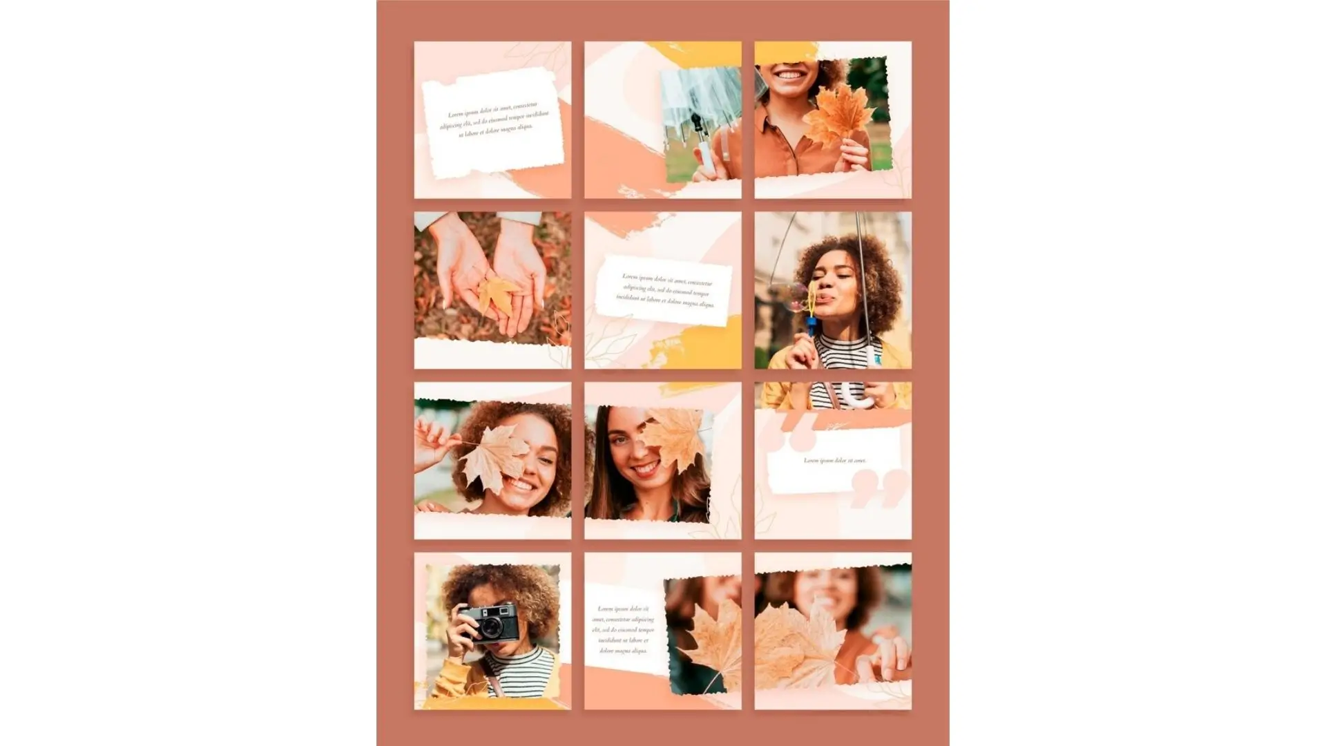 A collage of various images accompanied by text, showcasing diverse themes and styles in a visually engaging format.