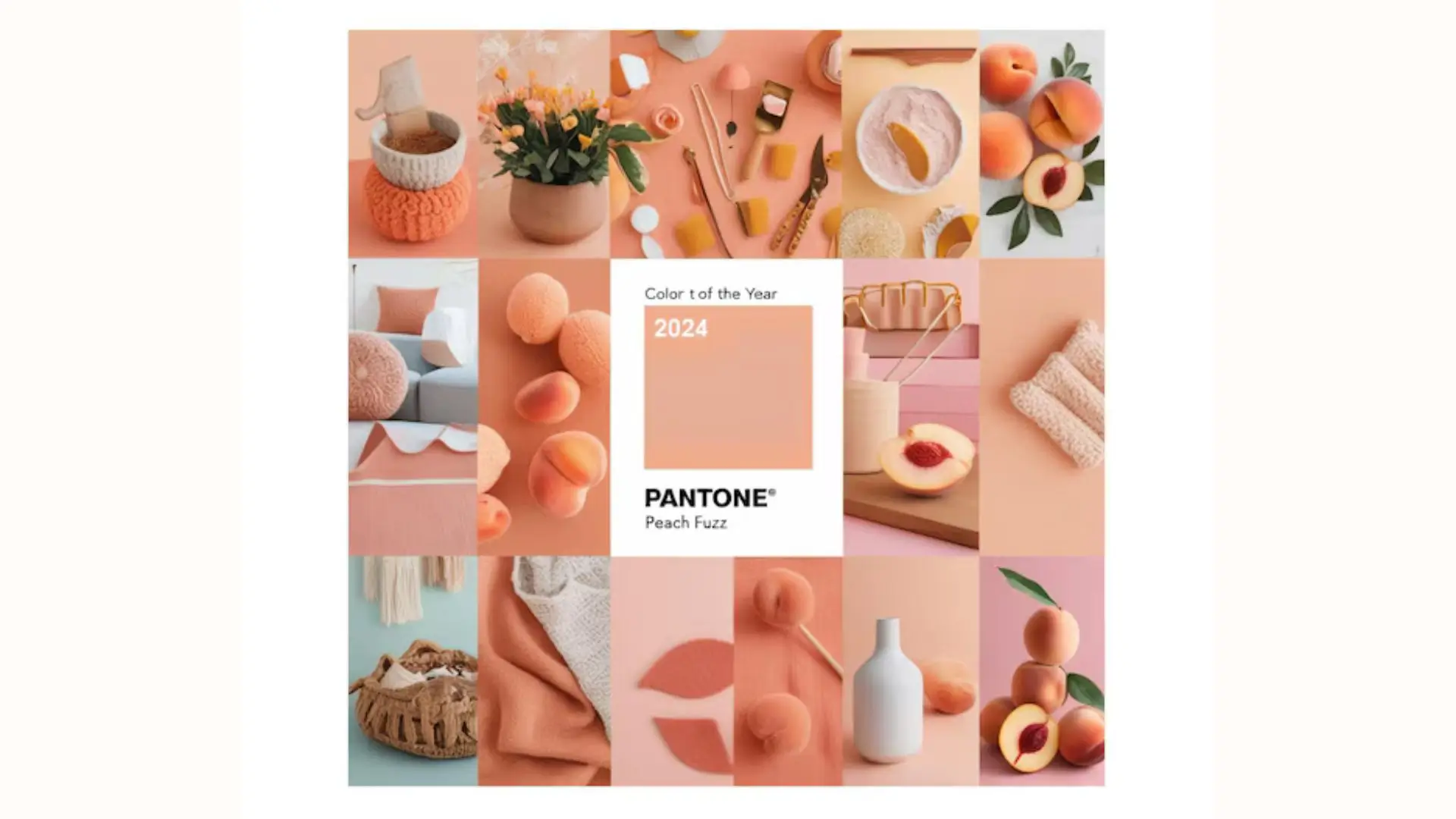 A soft peach hue representing Pantone's Color of the Year 2020, evoking warmth and tranquility in design.
