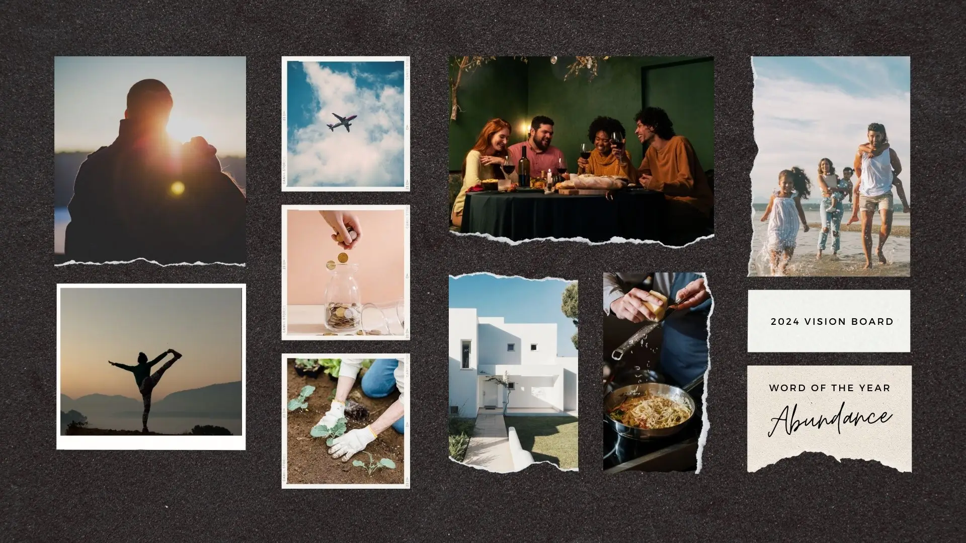 A vibrant collage featuring diverse individuals alongside a plane, capturing moments of travel and connection.